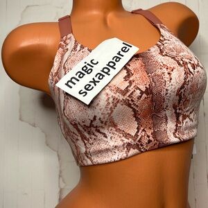 VS 34 36 38 INCREDIBLE MAX SPORTS BRA WIRELESS MAXIMUM SUPPORT RACERBACK KEYHOLE